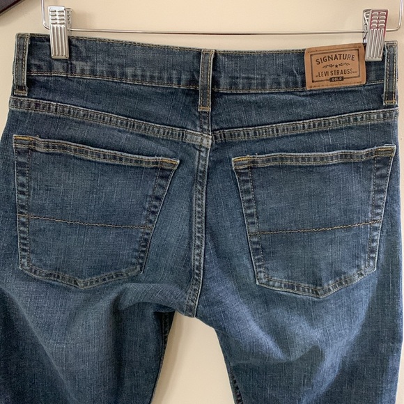 Signature by Levi Strauss Blue Straight-Leg Jeans - Picture 6 of 14